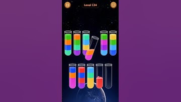 Water Sort Game Level - 134 Without Boosters | Puzzle Games #entertainment #puzzle #games