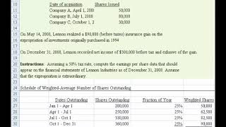 Earnings per share   simple capital structure, E16-18 Basic Earnings Per Share Simple Capital Structure