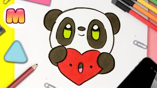 Como Dibujar Un Panda Kawaii Fácil Dibujos Kawaii De Animales - Dibujos Faciles