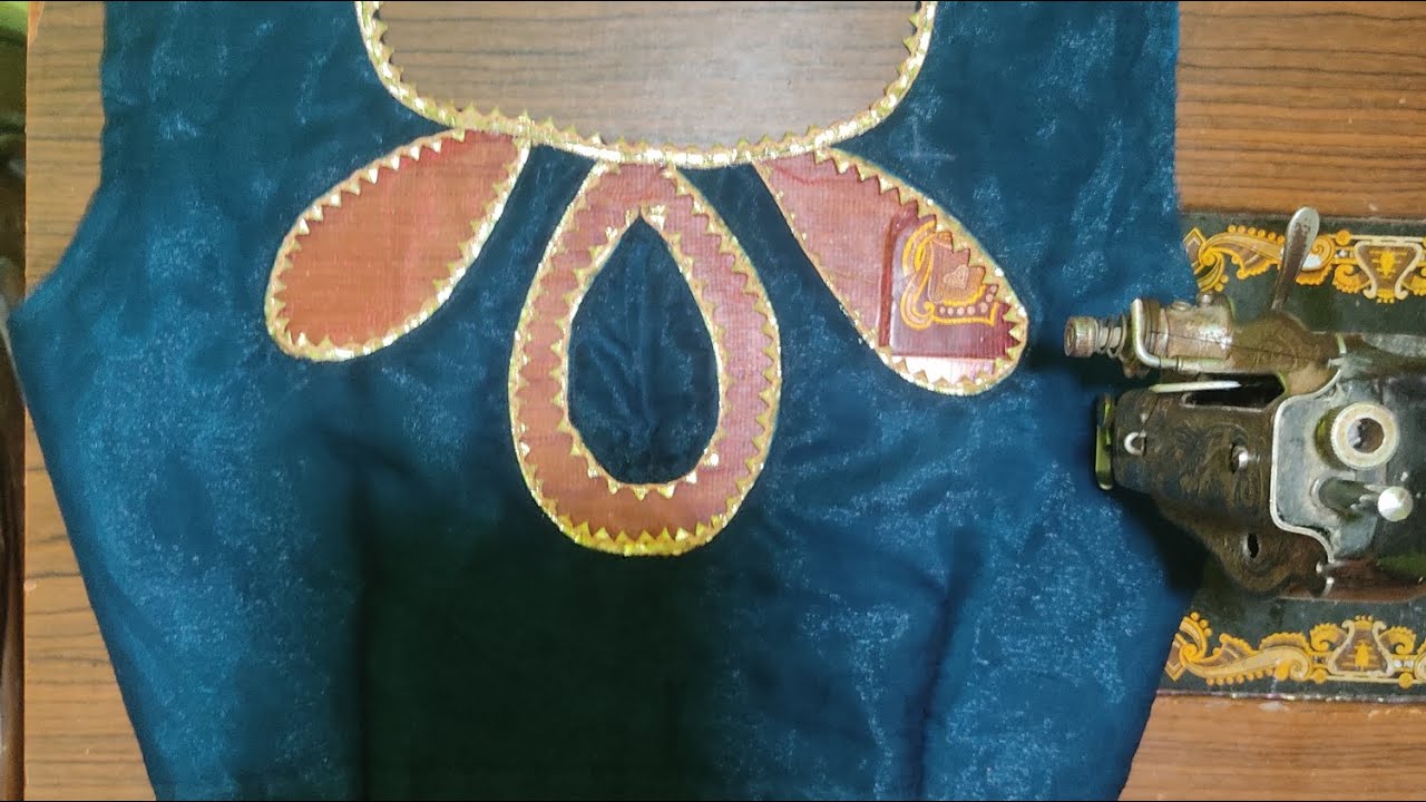 Net kapade ka use karke banaye khubsurat sa blouse design||blouse back neck design