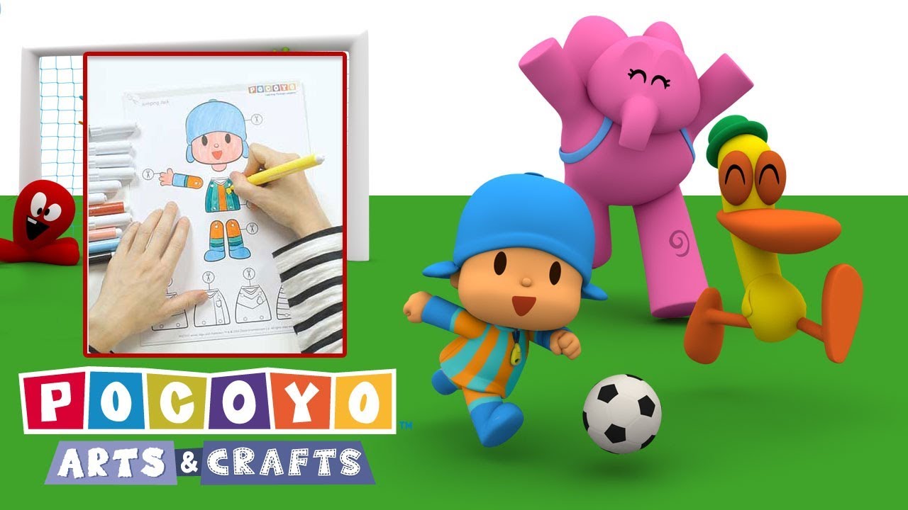 Pocoyo Arts & Crafts: Jumping Jack Futebol
