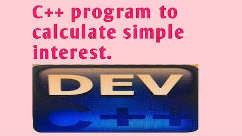Program to calculate Simple interest