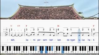 MB.246. ULURAN TANGAN KAMI - CHORD Madah Bakti, do = F, 4/4