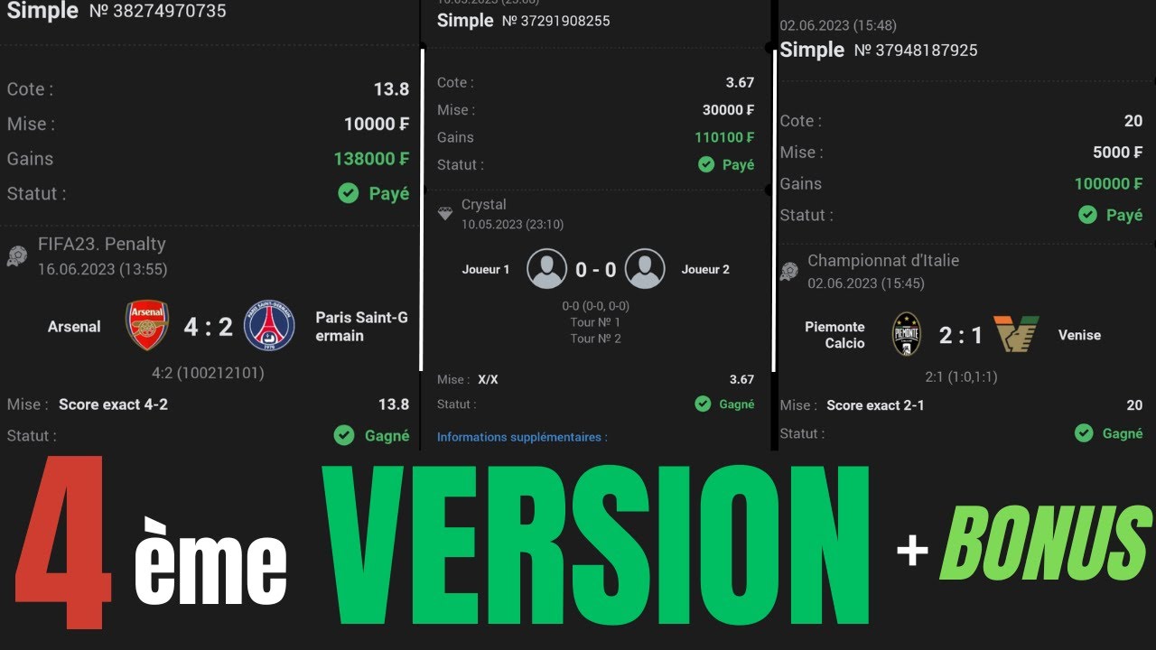 Score Exact Garanti Sur 1xbet Nouvelle Version V4 Pour Valider Des score-exact-garanti-sur-1xbet-nouvelle-version-v4-pour-valider-des