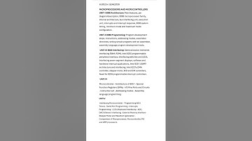 microprocessors and microcontrollers syllabus r23