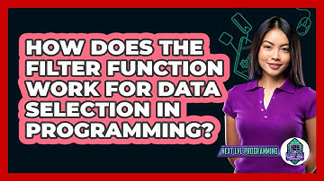 How Does The Filter Function Work For Data Selection In Programming? - Next LVL Programming