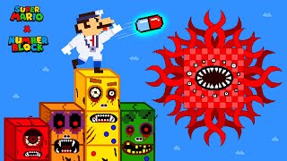 Мульт Dr Mario vs the Giant BIGGEST Zombie Numberblocks Calamity Maze Game Animation