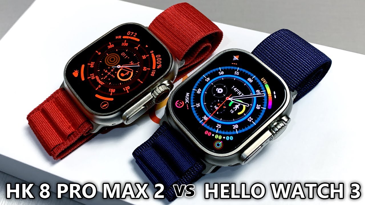 Hello Watch 3 AMOLED Full UNBOXING and Review Apple Watch Ultra Copy!  Better than HK8 Pro Max - ASMR 