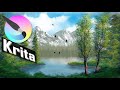 Krita - A Peaceful Place (im Stil von Bob Ross)