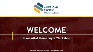 Texas A&M Homebuyer Workshop - February 2024 by Jason Mata 35 views 2 months ago 1 hour, 2 minutes