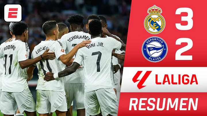 REAL MADRID derrotó 3-2 al ALAVÉS con goles de LUCAS VÁZQUEZ, KYLIAN MBAPPÉ y RODRYGO | La Liga