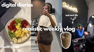 weekly vlog | I’m getting a 9-5 , ATL LASH TECH  + gym life &amp; 30 day HARD