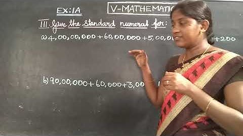 EX 1A Roman III Class 5 Mathematics