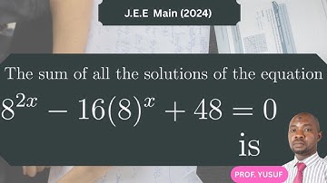 J.E.E. Main 2024 📍  EXPONENTIAL EQUATIONS 📍 Problem Solving