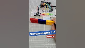 Watch LEDs React to Distance! 🟢🟡🔴 | Arduino Sensor Project #arduino #arduinoproject