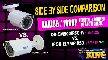 Side by Side Comparison: ZOOMED IN (digitally) Analog D1 Resolution VS. 1080p