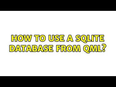 How to use a SQLite database from QML?