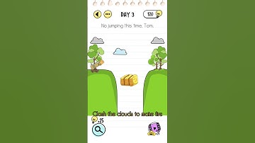 Brain test day 3 challenge: Help the tom to jump🐈🏞️! #braintest #shorts #gaming