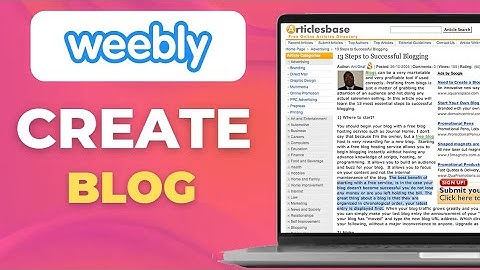 How to Add a BLOG on Weebly  Quick & Easy Guide