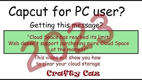 CapCut for PC 2023  | How to DELETE your cloud storage space to continue creating content #capcut