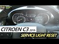 Citroen C3 2018 2019 2020 Service Light Reset