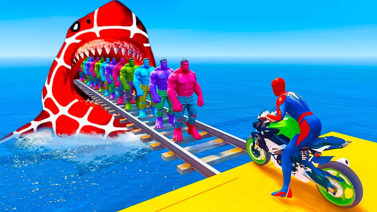 GTA 5 Crazy Ragdolls | Spiderman by Quad Bike On Rainbow Spiders Bridge ...