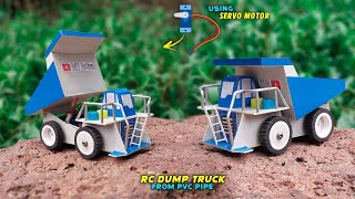 How to Make RC Dump Truck at Home using PVC Pipe &amp; Servo Motor - DIY Active