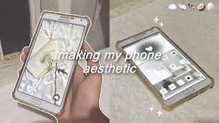 how to make your ANDROID phone AESTHETIC✨ | white theme🥥 | Samsung Galaxy Note 3