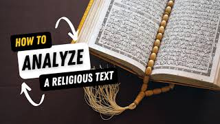 Literary Analysis Applied to Religious Texts