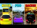 NOOB vs PRO vs HACKER - Racing in Car 2021