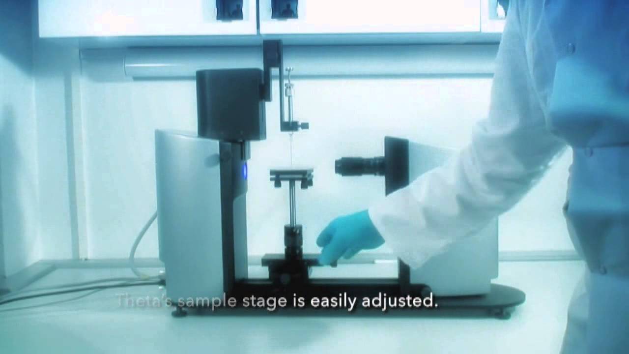Contact Angle Measurement using Theta Optical Tensiometer YouTube