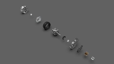 3D exploded animation automotive alternator