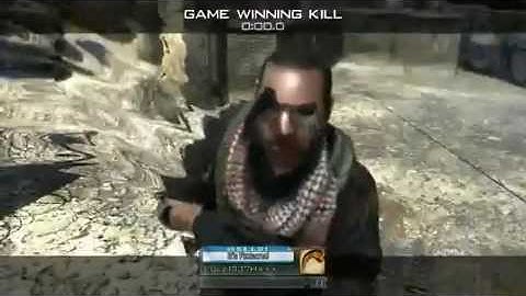 Modern Warfare 2- Amazing Knife Throwing Kill ! Must SEE!!!