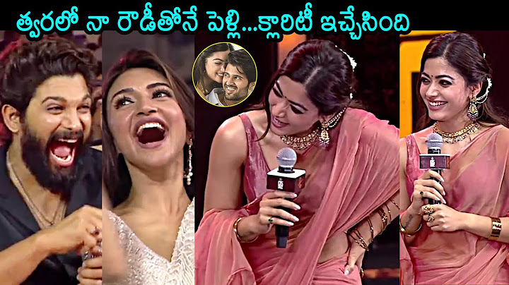 Rashmika Mandanna Opens Up About Her Relationship With Vijay Devarakonda | Allu Arjun, Sreeleela