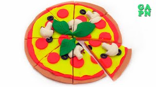 Como Hacer Plastilina Play Doh Pizza | Aprender los colores con Pizza de plastilina Play-Doh