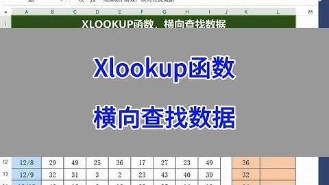 xlookup函数，横向查找数据。#excel #wps #办公技巧 #电脑