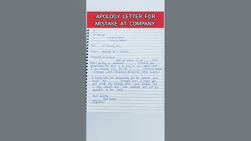 Apology letter for company #shorts #apologyletter #short #shortvideo #youtubeshorts #shorts #short