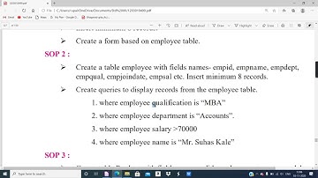 Database concepts using #LibreOffice #Base | SOP2 | 12 Commerce | Maharashtra State Board