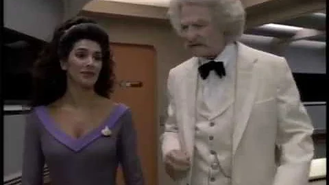 Counselor Troi talk to Mark Twain about humanities...
