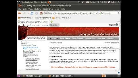Using an Access Control Matrix