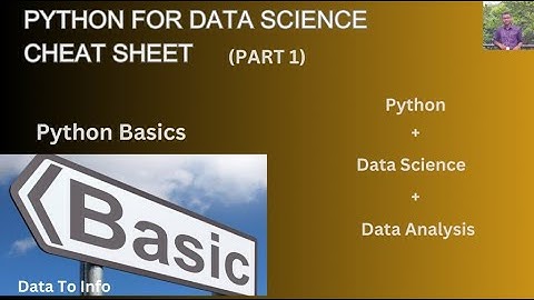 Python For Data Science Cheat Sheet (PART 1) #python #datascience #dataanalysis #cheatsheet