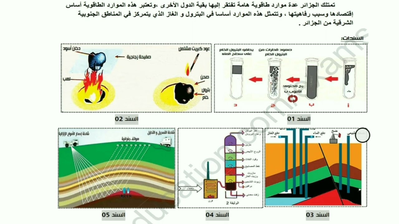 فروض الفصل الثالث علوم طبيعية سنة ثالثة متوسط