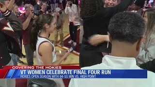 Virginia Tech Women Celebrate Final Four