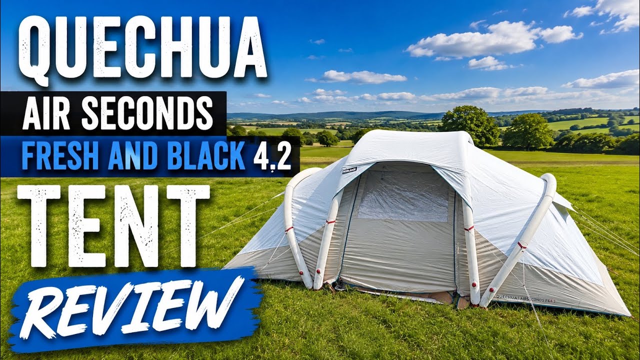 Quechua Air Seconds Fresh and Black 4.2 Tent REVIEW - YouTube