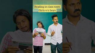 Girls Vs Boys Reading In Classroom