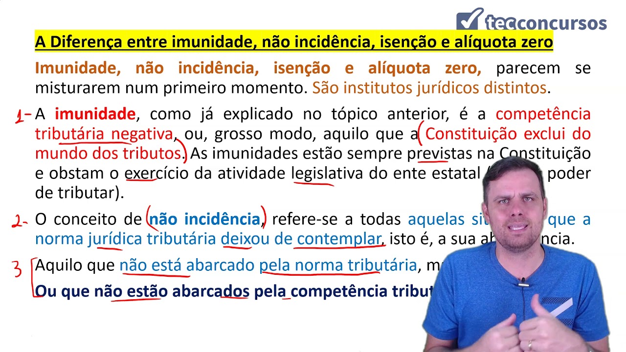 03.02. Aula de Imunidades Tributárias (Direito Tributário) - Parte 1 - Introdução
