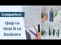 Quip vs Oral-B vs Sonicare Electric Toothbrush Comparison