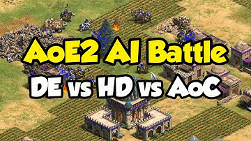 AoE2 AI Battle! Definitive Edition vs HD vs AoC