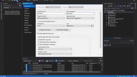 Rename Visual studio Projects