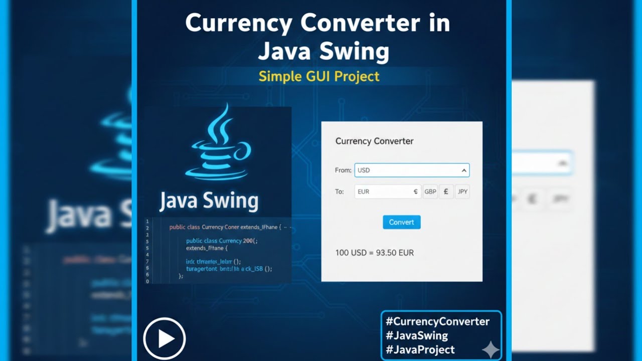 Currency Converter in Java Swing | Simple GUI Project # ...